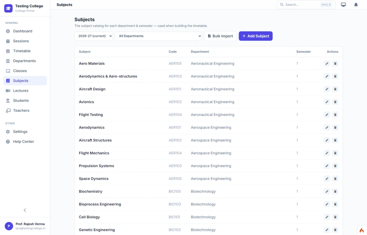 Real subject catalog screenshot